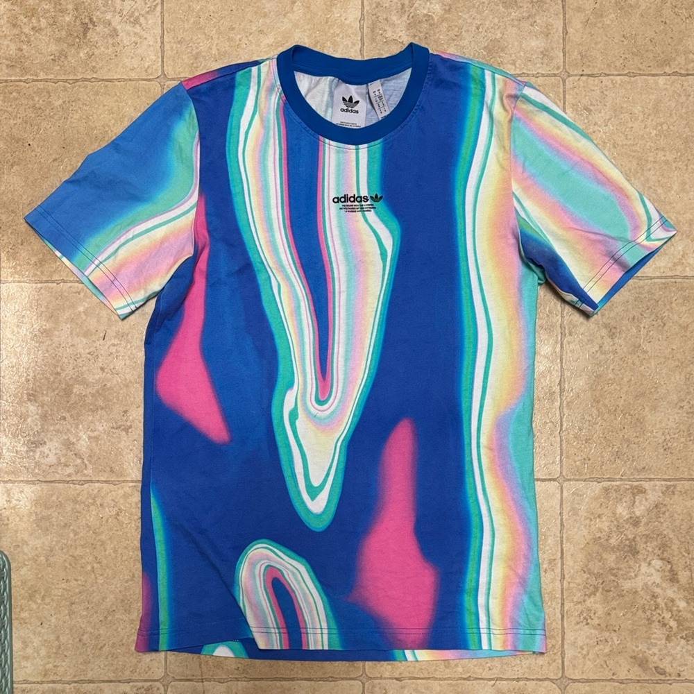 Adidas Hyperreal Allover Print Short Sleeve T-Shirt